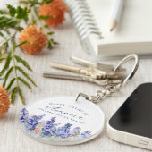 75. Geburtstag Juli Geburtstag Blume Geschenk Cust Schlüsselanhänger (Vorderseite rechts)