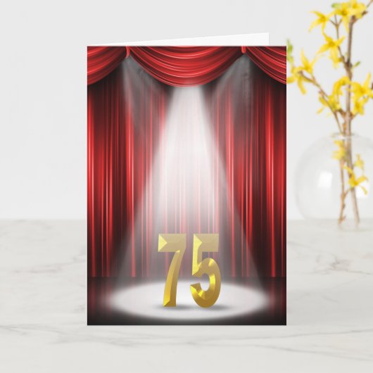 75. Geburtstag Karte (Gelbe Blume)