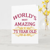 75. Geburtstag Karte (Gelbe Blume)