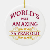 75. Geburtstag Keramik Ornament (Hinten)