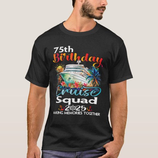 75. Geburtstag Kreuzplatz Freunde Familienurlaub T-Shirt (Vorderseite)