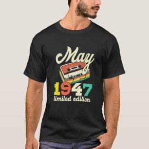 75. Geburtstag Mai 1947 Vintage Kassette T-Shirt