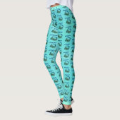 75. Geburtstag oder Jubiläum Pfauenmuster Leggings (Links)