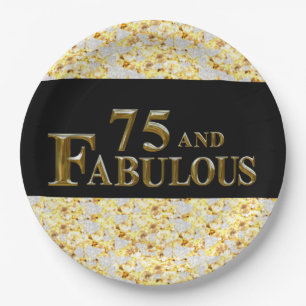 75. Geburtstag  Pappteller