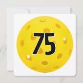 75. Geburtstag Pickleball-Party Einladung (Vorderseite)