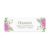 75. Geburtstag Pink Hydrangeas-Rücksendeadresse (Vorne)