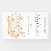 75. Geburtstag Pumpkin Herbstlaub Vertikale Außenw Banner (Horizontal)