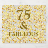 75. Geburtstag Schaumweinetikett (Einzelnes Label)