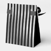 75. Geburtstag Silber gestreift Danke Geschenkschachtel (Rückseite)