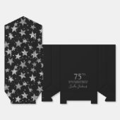75. Geburtstag Silber Sterne Danke Geschenkschachtel (Ungefaltet)