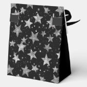 75. Geburtstag Silber Sterne Danke Geschenkschachtel (Rückseite)