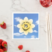75. Geburtstag Sommer Sonnenschein und Wolken Serviette (Beispiel)