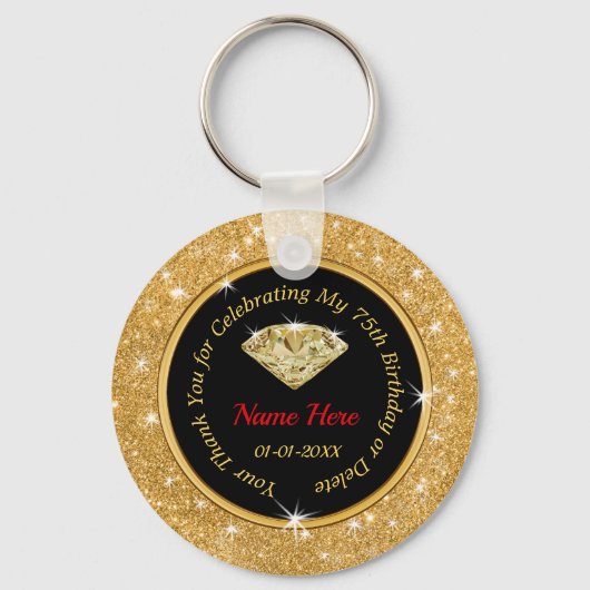 75. Geburtstag Souvenirs Ideen Personalisiert für Schlüsselanhänger (Vorderseite)