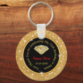 75. Geburtstag Souvenirs Ideen Personalisiert für Schlüsselanhänger (Vorderseite)