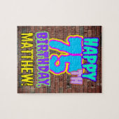 75. Geburtstag ~ Spaß, Urban Graffiti Inspiriert L Puzzle (Horizontal)