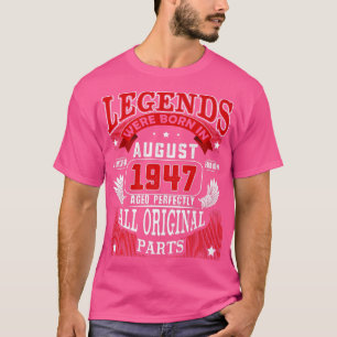 75. Geburtstag T-Shirt Legends Geboren im August 1