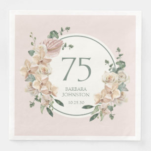 75. Geburtstag Tropical Floral Serviette