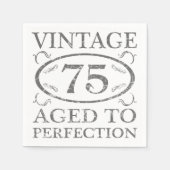 75. Geburtstag Vintag Serviette (Vorderseite)