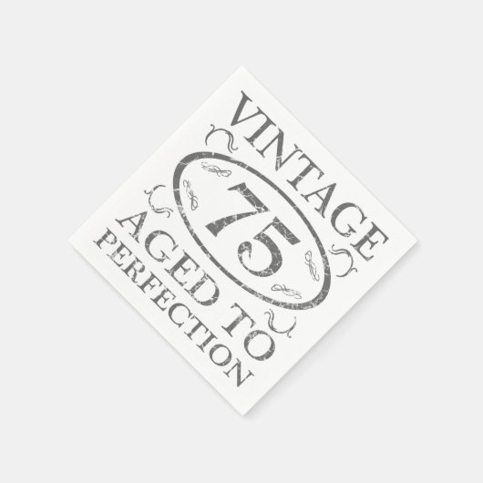 75. Geburtstag Vintag Serviette (Ecke)