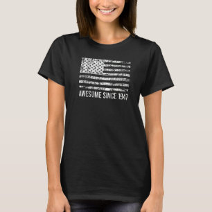 75. Geburtstag Vintage USA-Flagge Großartig seit 1 T-Shirt