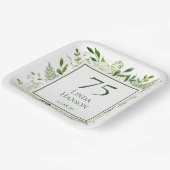 75. Geburtstag Weißer Hydrangeas Pappteller (Gewinkelt)