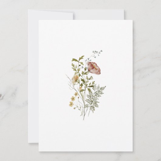 75. Geburtstag Wildblumen Einladung (Rückseite)