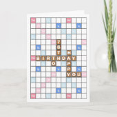 75. Geburtstag, Word Game Board Karte (Vorderseite)