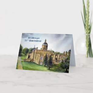 75. Geburtstag wünscht Castle Howard York Malerei Karte