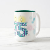 75. Geburtstag Zweifarbige Tasse (VorderseiteRechts)