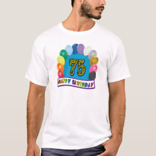 75. Geburtstags-Ballon-Bogen-T - Shirt