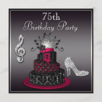75. Geburtstags-Disco-Diva-Kuchen und Heels-heißes