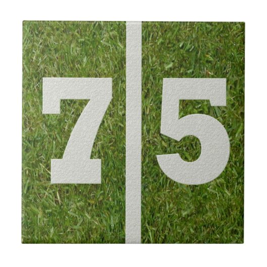 75. Geburtstags-Fußball-kundengerechte Fliese (Vorderseite)