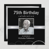 75. Geburtstags-Party Einladungen - (Vorne/Hinten)
