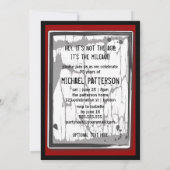 75. Geburtstags-Party-Grungy Einladung (Rückseite)