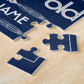 75. Geburtstags-Weltgut fabelhaftes dunkelblaues Puzzle (Seite)