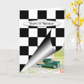 75. Geburtstagsauto Karte (Gelbe Blume)