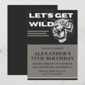 75. Geburtstagseinladungen Männer Party Wild mache Einladung (Vorne/Hinten)