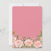 75. Geburtstagseinladungen Rosa Bläserne Modernes  Einladung (Rückseite)