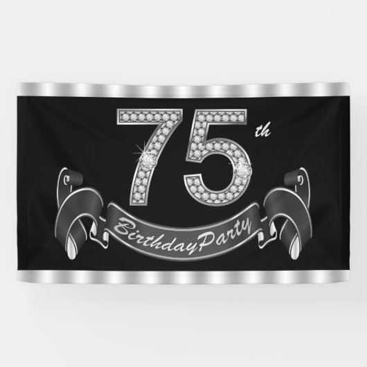 75. Geburtstagsfeier Banner (Horizontal)