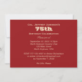 75. Geburtstagsfeier Einladung, Flaggen Einladung (Rückseite)