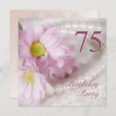 75. Geburtstagsfeier Einladung mit den Modernen (Vorne/Hinten)