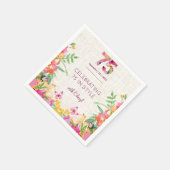 75. Geburtstagsfeier Eleganter Blumengarten Serviette (Ecke)