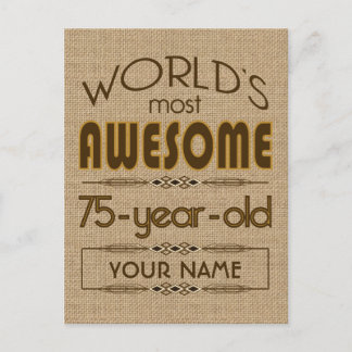 75. Geburtstagsfeier Weltklasse Einladungspostkarte