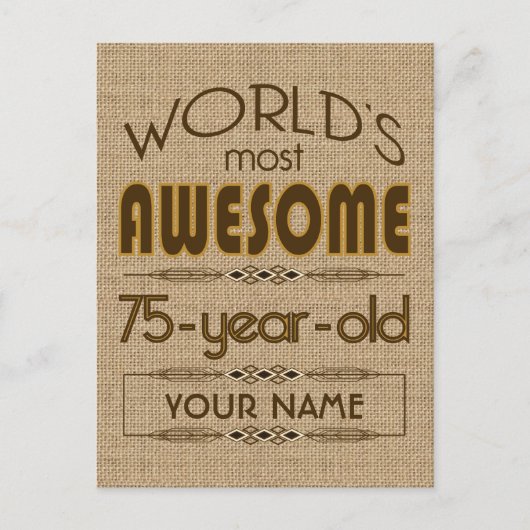 75. Geburtstagsfeier Weltklasse Einladungspostkarte (Vorderseite)