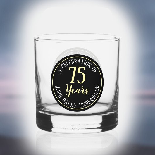 75. Geburtstagsfeier Whiskyglas