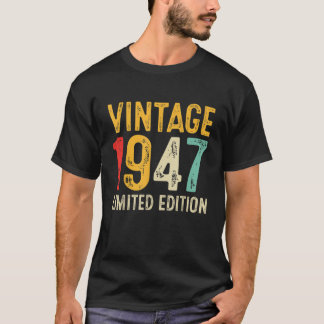 75. Geburtstagsgeschenk 75 Jahre Vintag 1947 T-Shirt