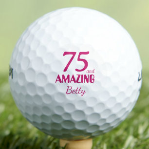 75. Geburtstagsgeschenk für Freundin Rosa Erstaunl Golfball