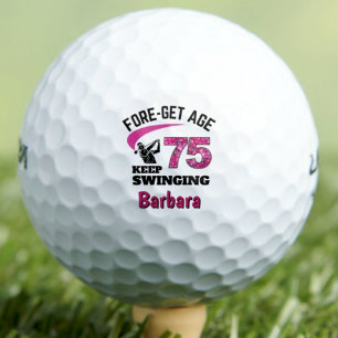75. Geburtstagsgeschenk für Mama, Rosa Fore-get Al Golfball