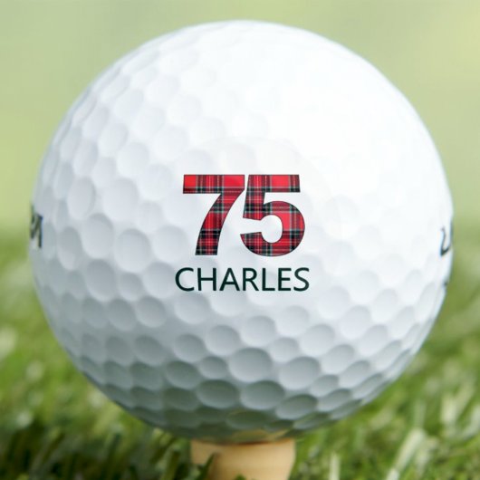 75. Geburtstagsgeschenk - Klasse 75 Jahre Rot Kari Golfball