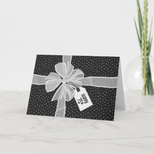 75. Geburtstagsgeschenk mit Schleife Karte